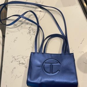 Telfar small shopper COBALT